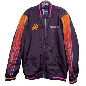 NWOT NBA Phoenix Suns El Valle Mens XL Embroidered Full Zip Logo Bomber Jacket